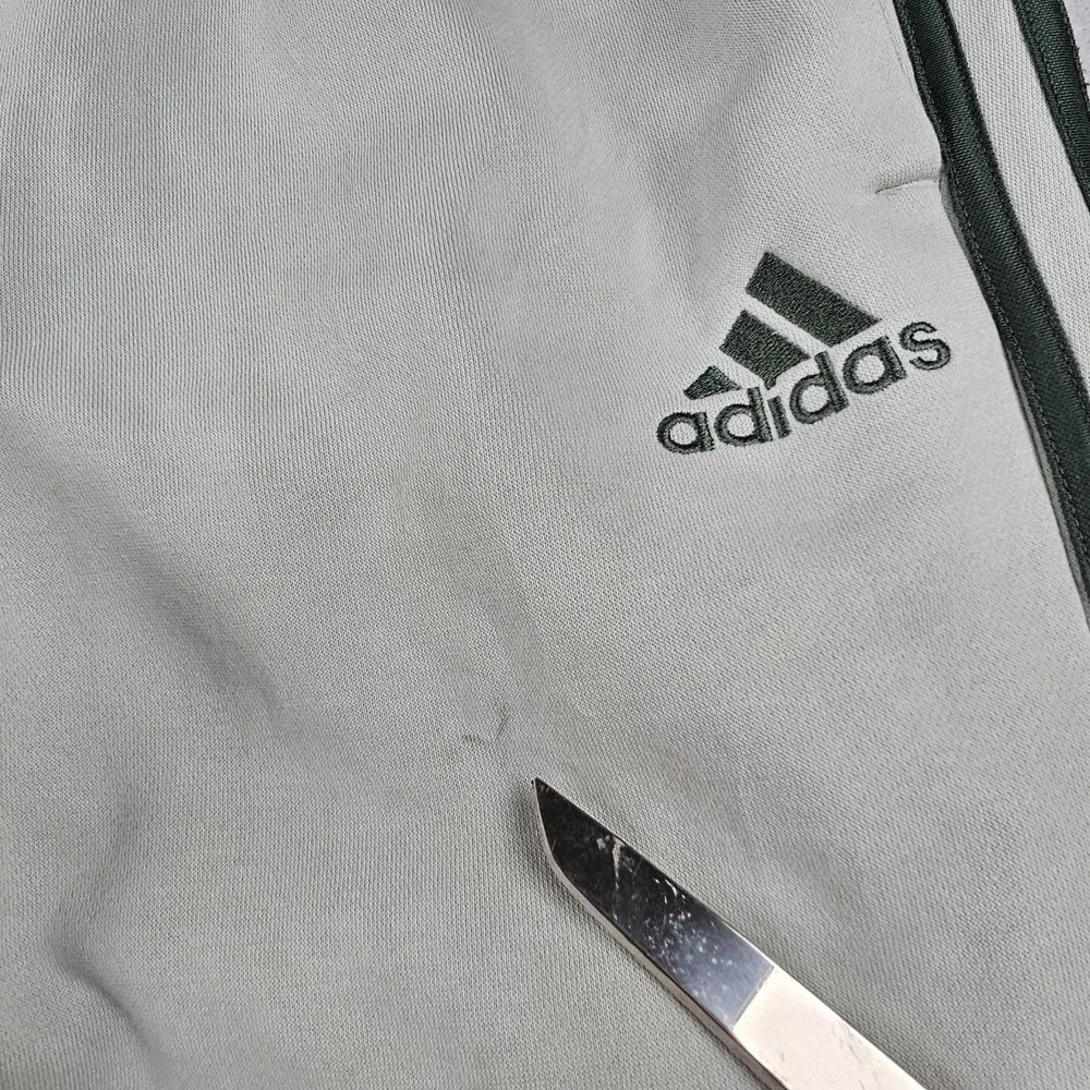 Adidas French Terry Tapered 3-Stripes Pants Mens S HL2271 Light Green Joggers